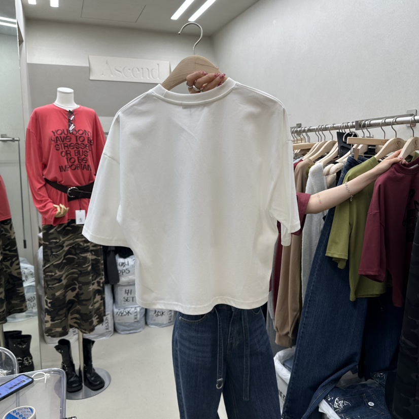 ASCEND韓國直郵㊣女士新品職業真品25秋冬人氣休閑時尚熱賣T恤ASCENDT恤