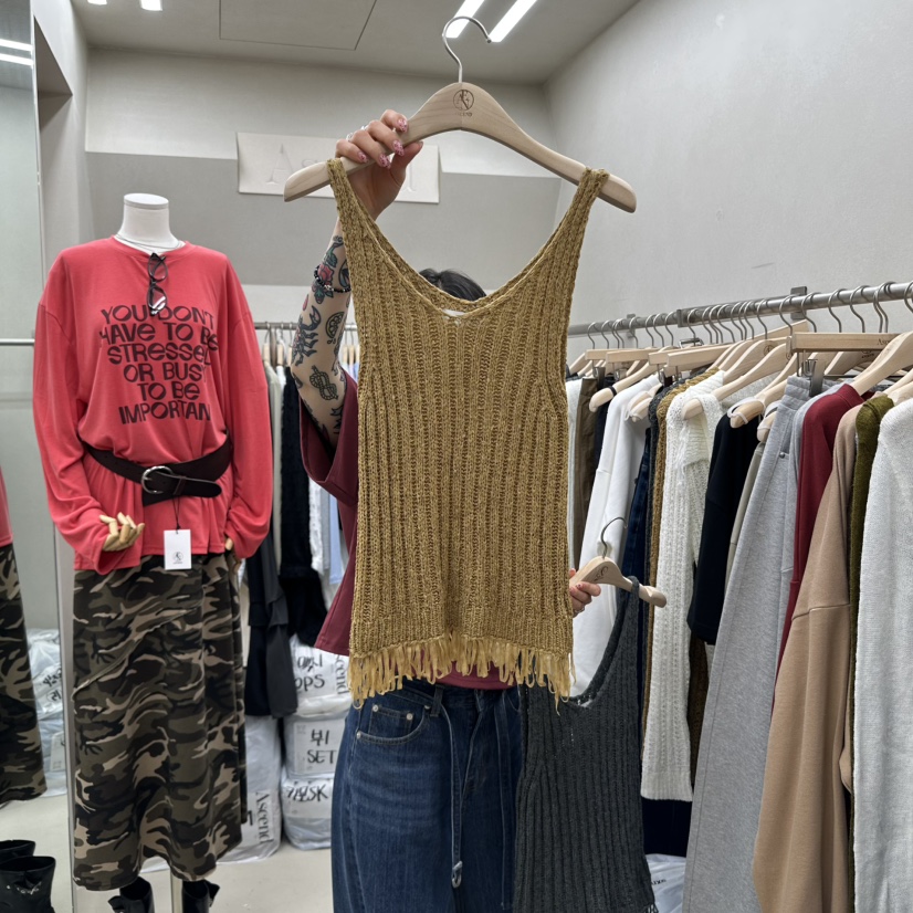 ASCEND東大門㊣實拍女士新款休閑熱賣推薦人氣職業吊帶背心ASCEND吊帶/背心圖色2