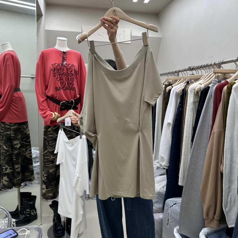 ASCEND東大門㊣實拍女裝新款推薦25秋冬職業休閑真品時尚T恤ASCENDT恤圖色2