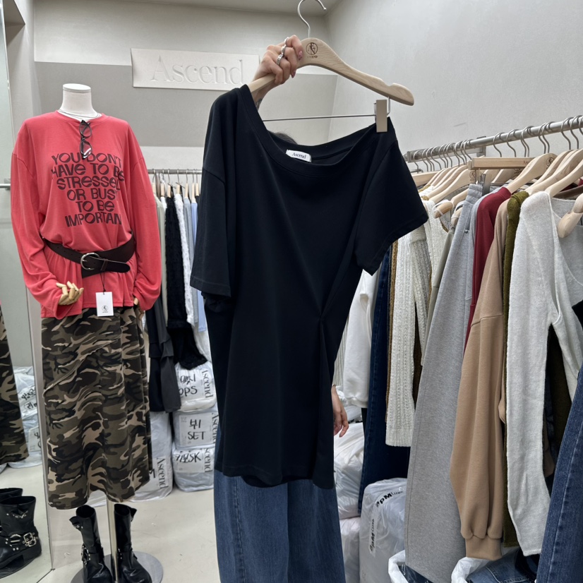 ASCEND東大門㊣實拍女裝新款推薦25秋冬職業休閑真品時尚T恤ASCENDT恤圖色3