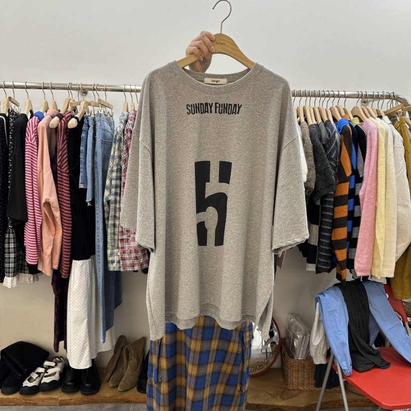 DELIGHT-L東大門㊣直郵女士新品休閑時尚25秋冬職業真品T恤DELIGHTT恤圖色2