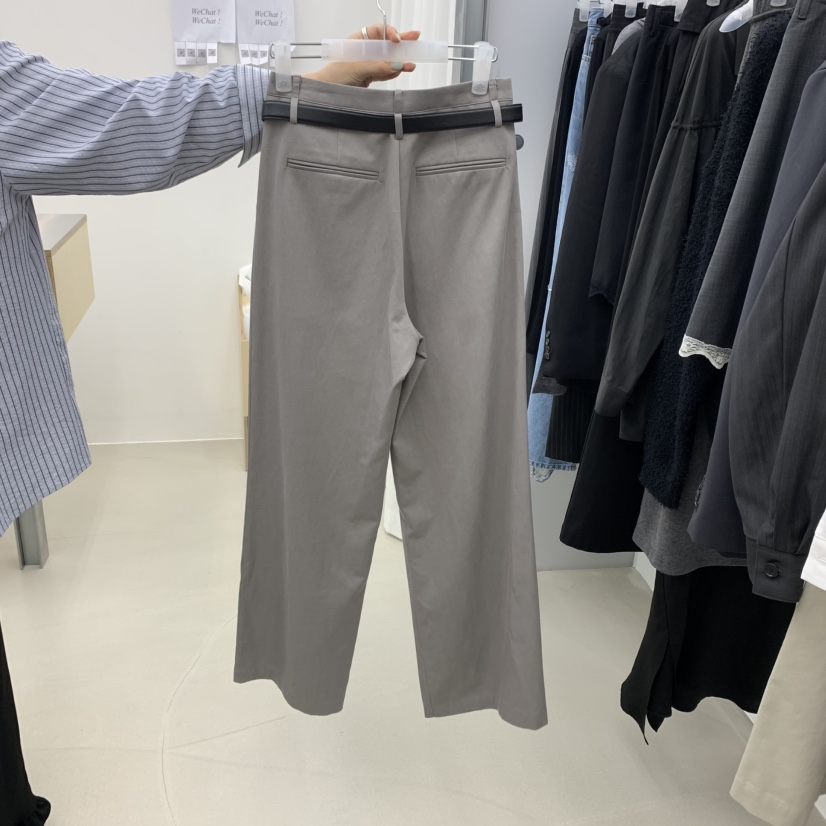 STAINLESS韓國直郵㊣女士新品職業25秋冬熱賣休閑褲不含腰帶STAINLESS休閑褲