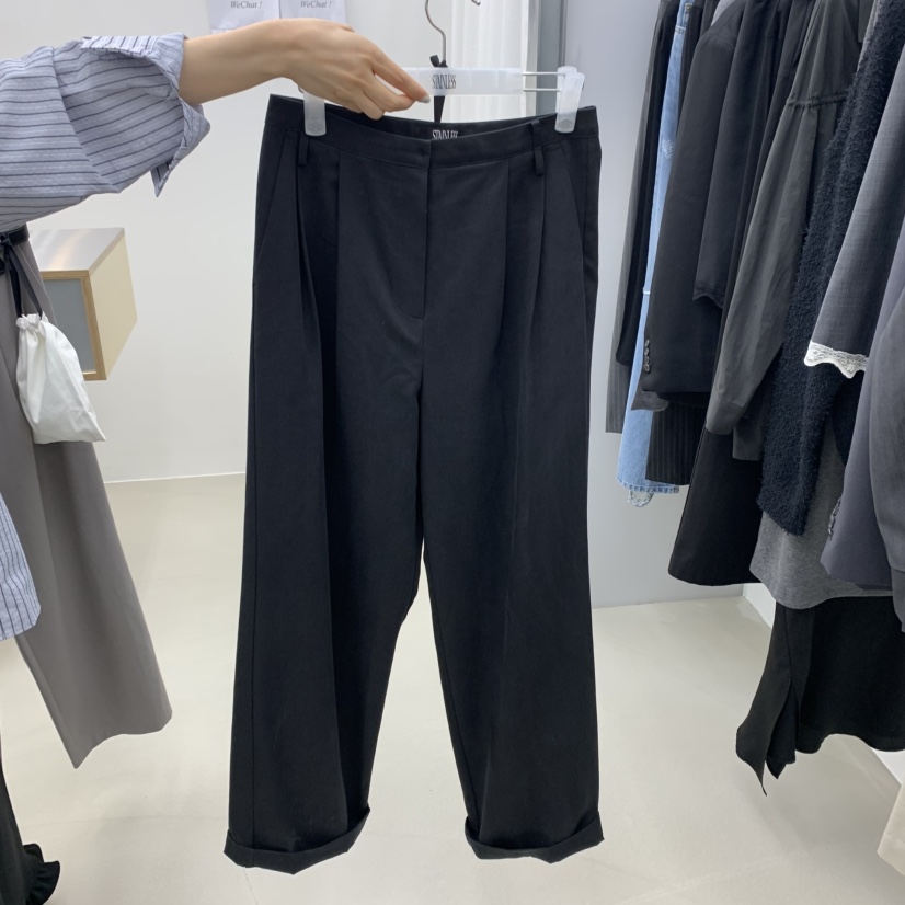 STAINLESS韓國直郵㊣女士新品職業25秋冬熱賣休閑褲不含腰帶STAINLESS休閑褲圖色2