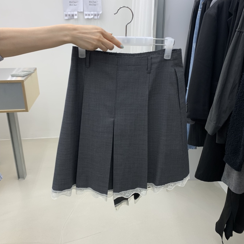 STAINLESS韓國直郵㊣女士新款25秋冬推薦人氣短裙裹身裙蕾絲STAINLESS短裙