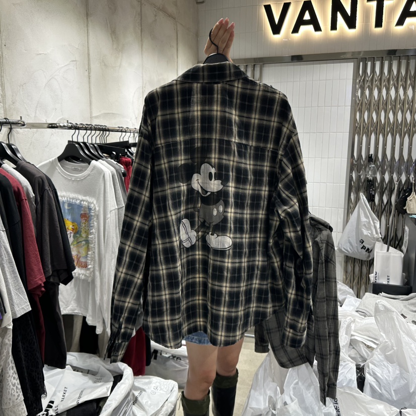VANTA韓國直郵㊣女士新品推薦25秋冬時尚職業襯衫蕾絲衫格紋VANTA襯衫/蕾絲衫