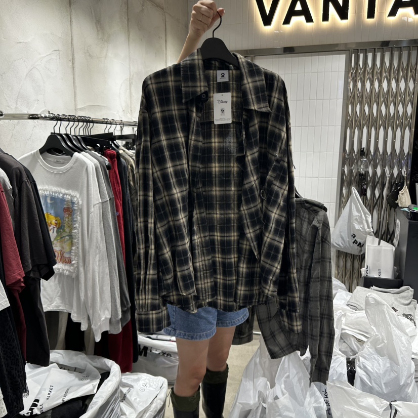 VANTA韓國直郵㊣女士新品推薦25秋冬時尚職業襯衫蕾絲衫格紋VANTA襯衫/蕾絲衫圖色3