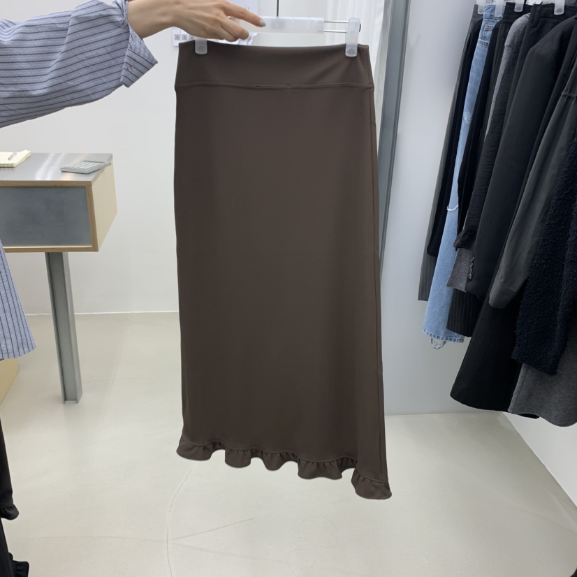 STAINLESS東大門㊣實拍女裝新品職業人氣熱賣真品長裙荷葉邊STAINLESS長裙