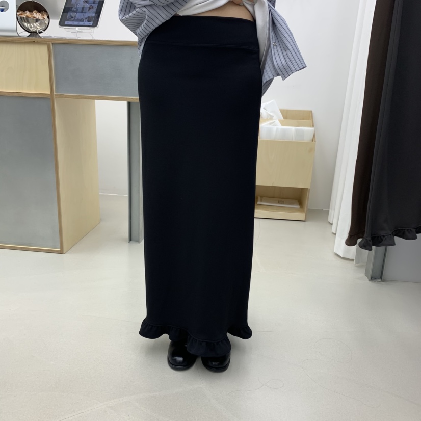 STAINLESS東大門㊣實拍女裝新品職業人氣熱賣真品長裙荷葉邊STAINLESS長裙圖色3