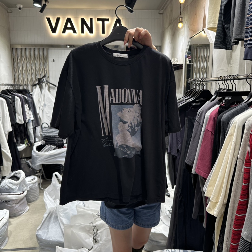 VANTA韓國直郵㊣女裝新款時尚職業熱賣推薦休閑人氣T恤復古VANTAT恤圖色2