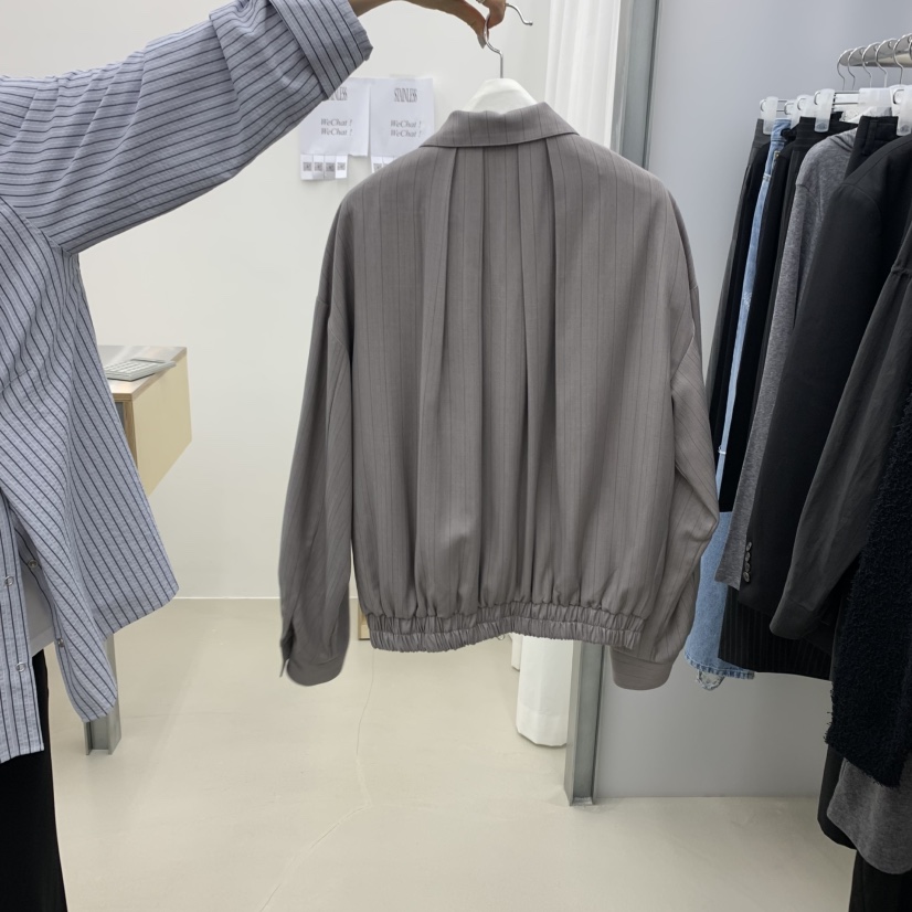 STAINLESS韓國直郵㊣女裝新品人氣職業時尚休閑真品夾克條紋STAINLESS夾克