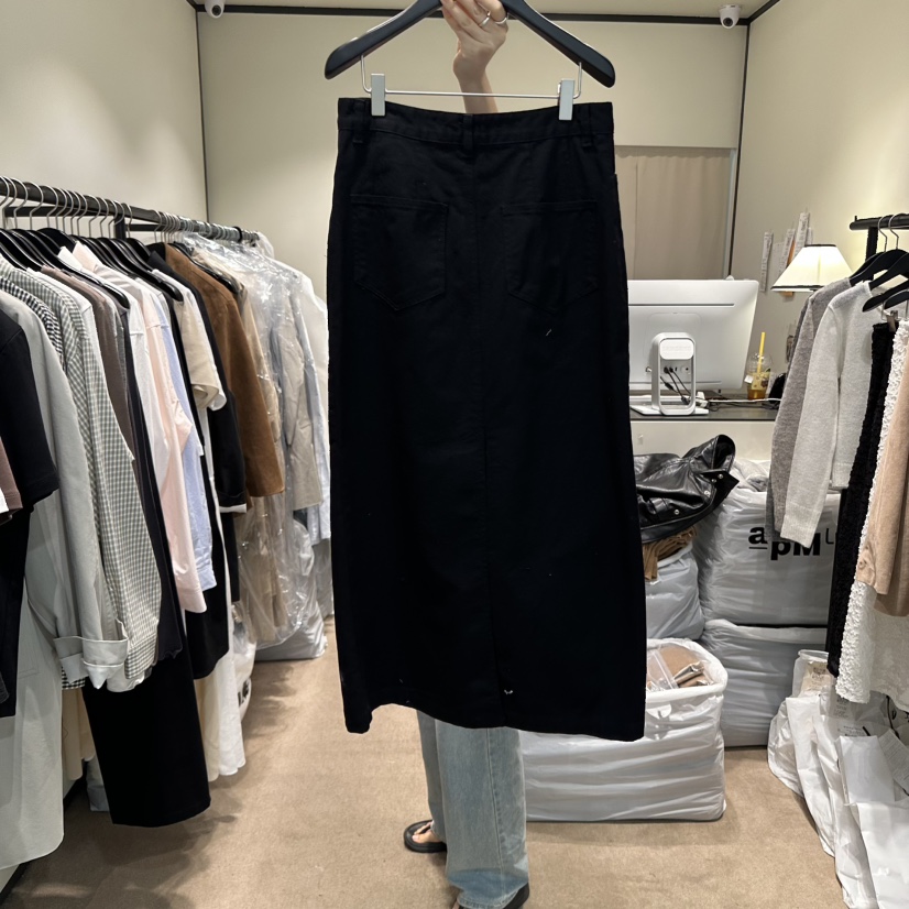 RE STOCK韓國直郵㊣女士新款時尚25秋冬熱賣人氣職業真品長裙RE STOCK長裙