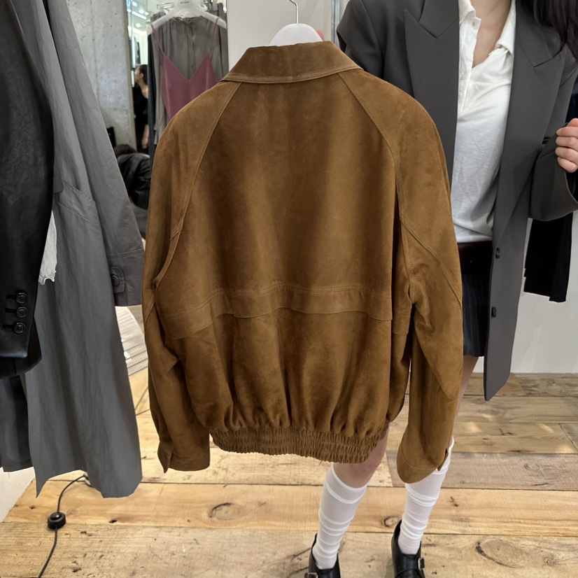 CREAM VILLA東大門㊣直郵女裝新款25秋冬夾克絨面革CREAMVILLA夾克