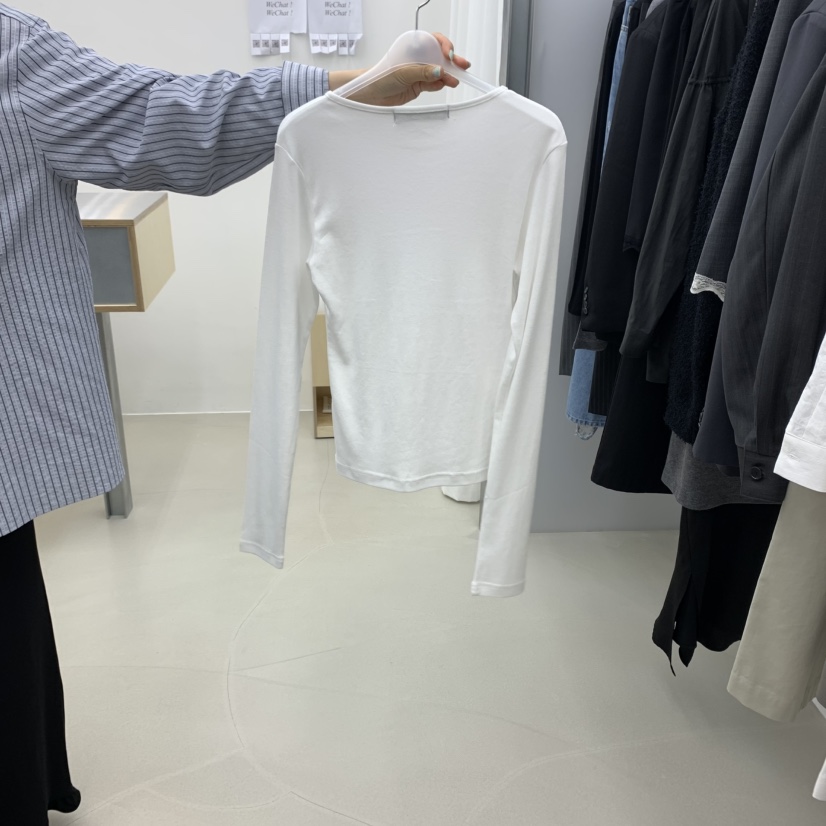 STAINLESS東大門㊣直郵女士新款人氣真品推薦職業熱賣長袖T恤STAINLESS長袖T恤