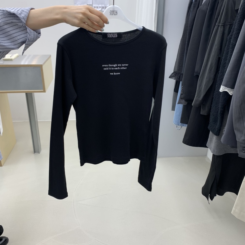 STAINLESS東大門㊣直郵女士新款人氣真品推薦職業熱賣長袖T恤STAINLESS長袖T恤圖色3