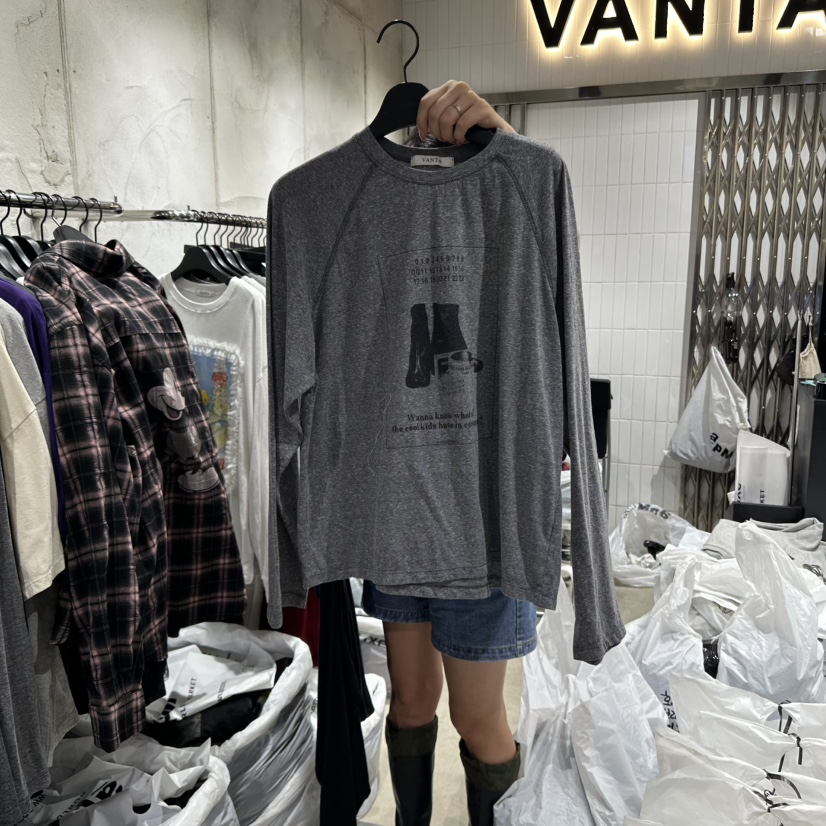 VANTA韓國代購㊣女士新品職業人氣休閑真品推薦熱賣長袖T恤VANTA長袖T恤圖色1
