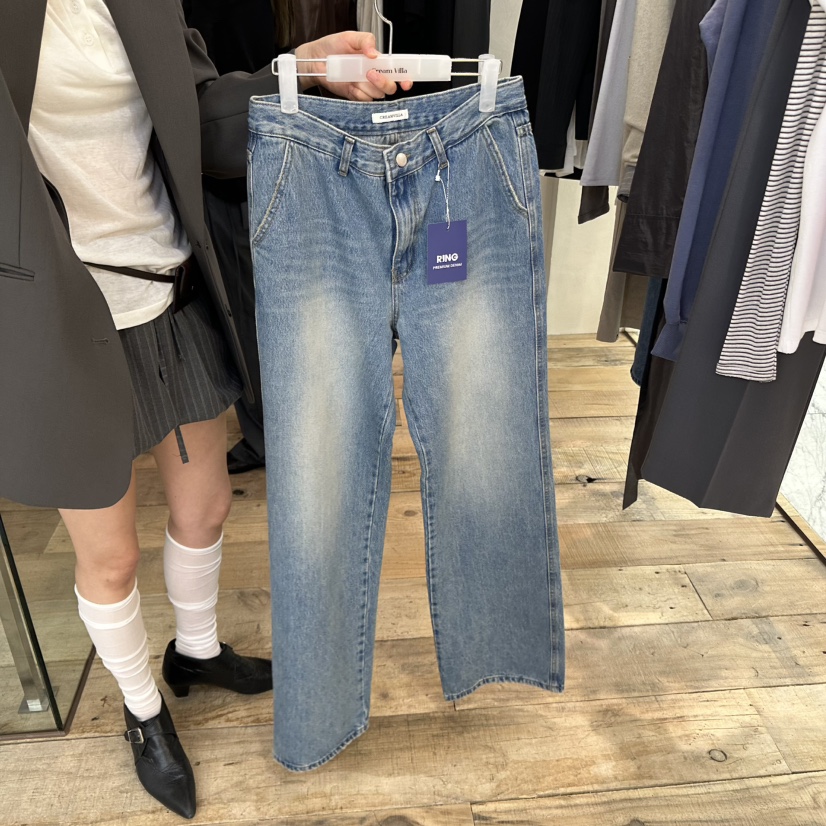CREAM VILLA韓國代購㊣女士新品真品牛仔褲CREAMVILLA牛仔褲