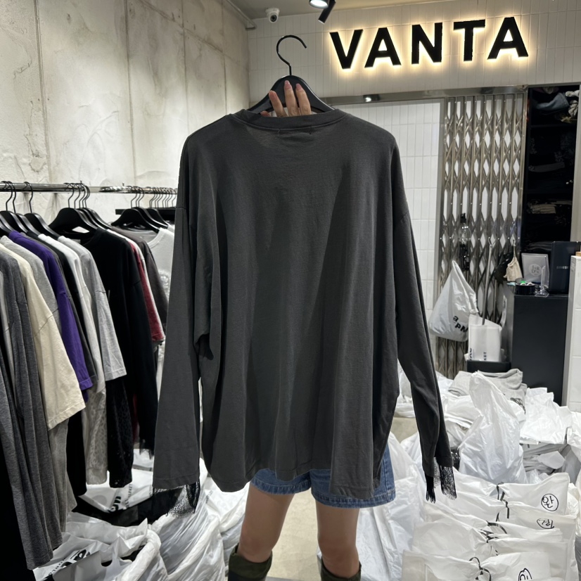 VANTA韓國直郵㊣女士新款休閑職業25秋冬真品人氣時尚長袖T恤VANTA長袖T恤
