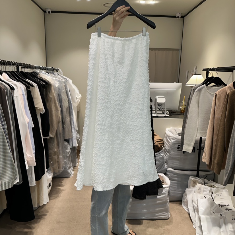 RE STOCK韓國代購㊣女士新品真品熱賣推薦人氣25秋冬時尚長裙RE STOCK長裙