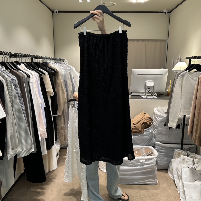 RE STOCK韓國代購㊣女士新品真品熱賣推薦人氣25秋冬時尚長裙RE STOCK長裙圖色2