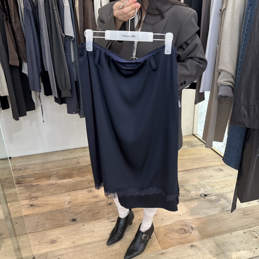 CREAM VILLA東大門㊣直郵女裝新品25秋冬短裙蕾絲CREAMVILLA短裙圖色3