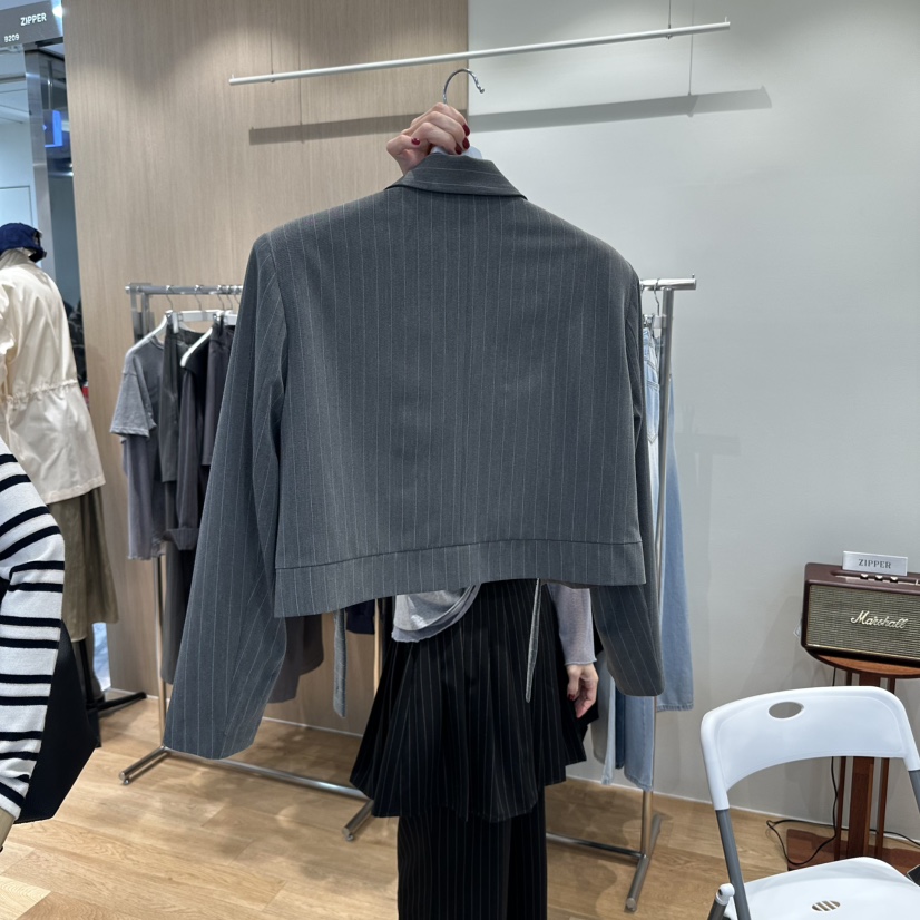 ZIPPER韓國代購㊣女裝新品25秋冬真品人氣推薦夾克短款腰帶ZIPPER夾克