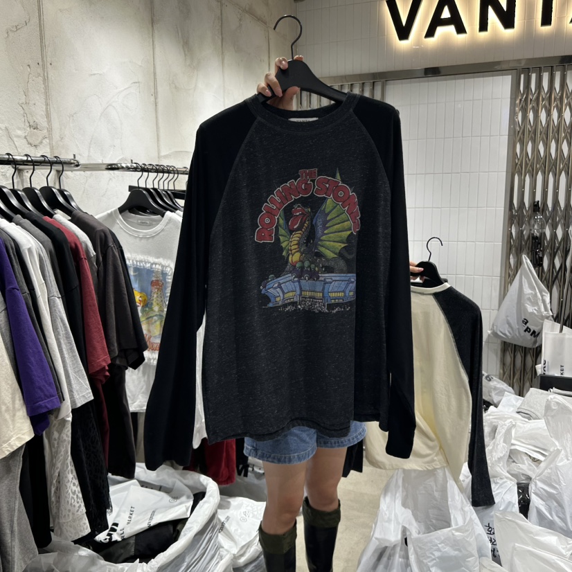 VANTA東大門㊣直郵女裝新品真品職業熱賣25秋冬休閑長袖T恤VANTA長袖T恤圖色2
