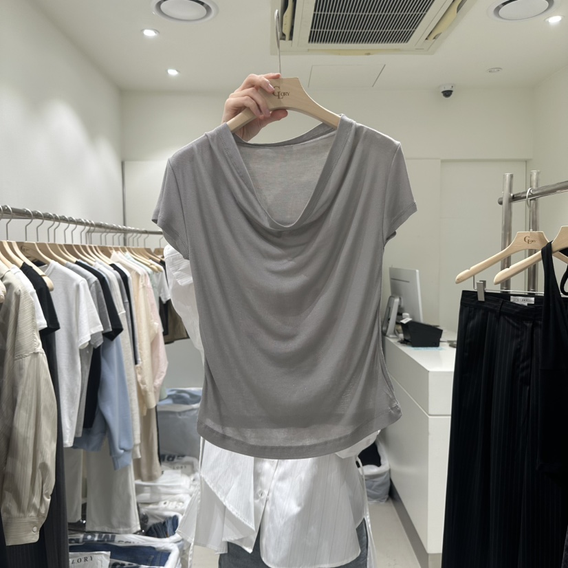 GLORY韓國代購㊣女士新品時尚25秋冬職業真品熱賣休閑推薦T恤GLORYT恤圖色2