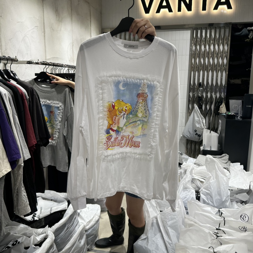 VANTA東大門㊣直郵女士新款推薦真品25秋冬職業長袖T恤長款VANTA長袖T恤圖色1