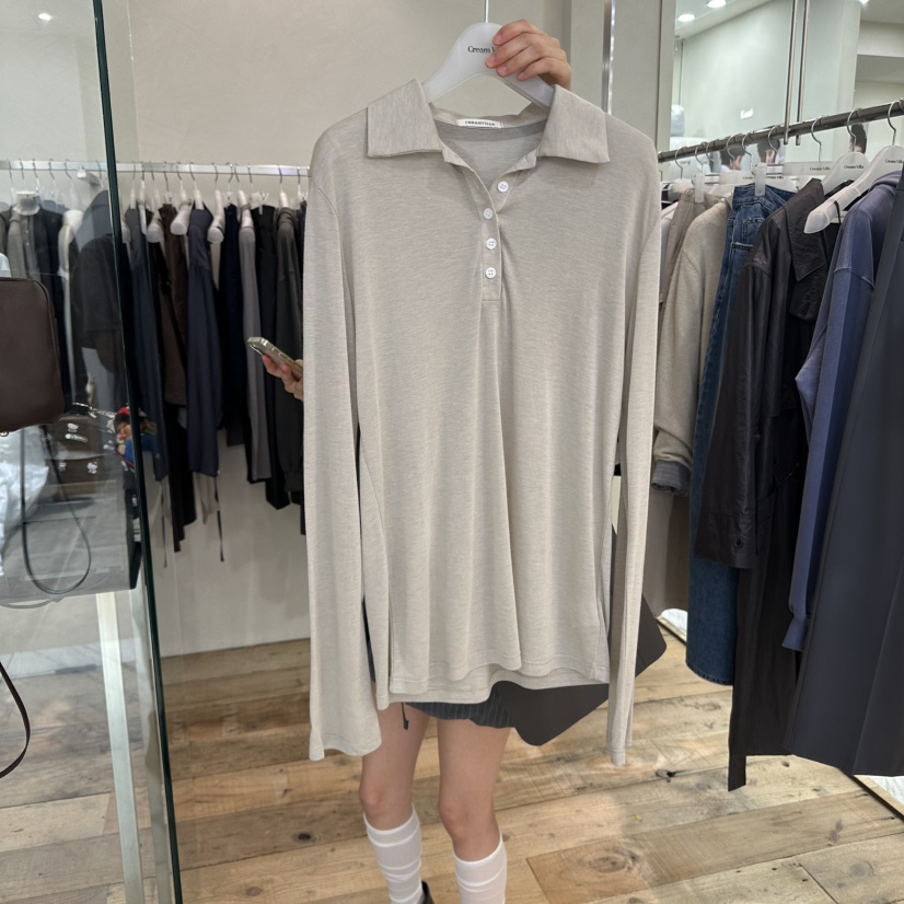 CREAM VILLA東大門㊣代購女裝新品人氣長袖T恤CREAMVILLA長袖T恤圖色3
