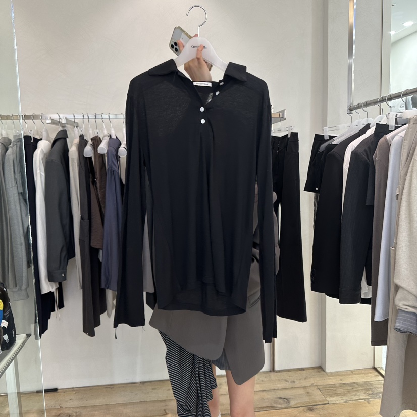 CREAM VILLA東大門㊣代購女裝新品人氣長袖T恤CREAMVILLA長袖T恤圖色4