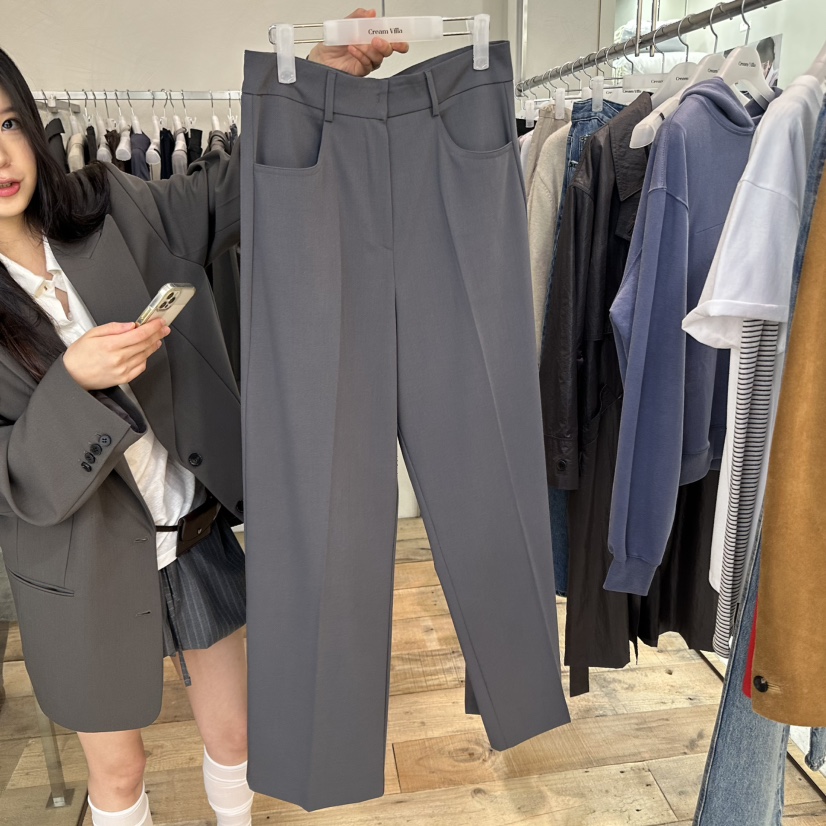 CREAM VILLA韓國代購㊣女士新款時尚休閑褲CREAMVILLA休閑褲圖色1