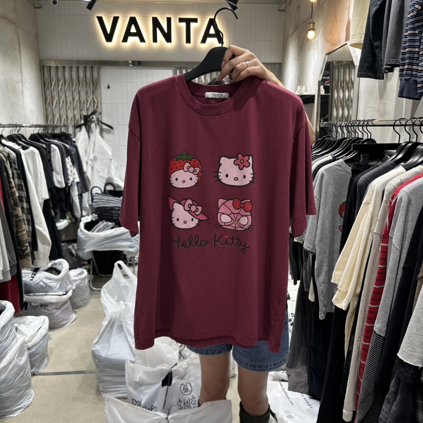VANTA韓國直郵㊣女裝新款職業休閑熱賣真品推薦時尚人氣T恤VANTAT恤圖色1