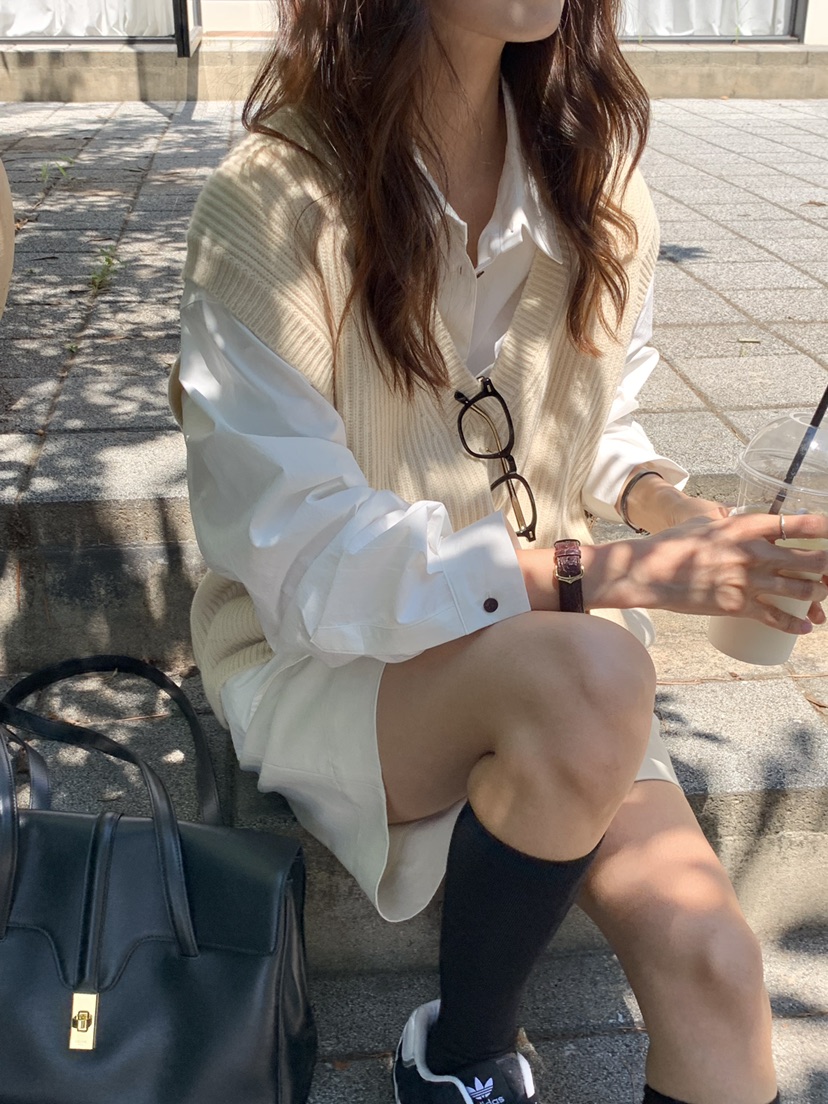 BAKING POWDER東大門㊣實拍女裝新款職業休閑人氣馬甲露肩BAKING POWDER馬甲