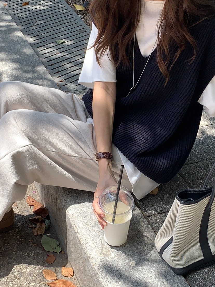 BAKING POWDER東大門㊣實拍女裝新款職業休閑人氣馬甲露肩BAKING POWDER馬甲