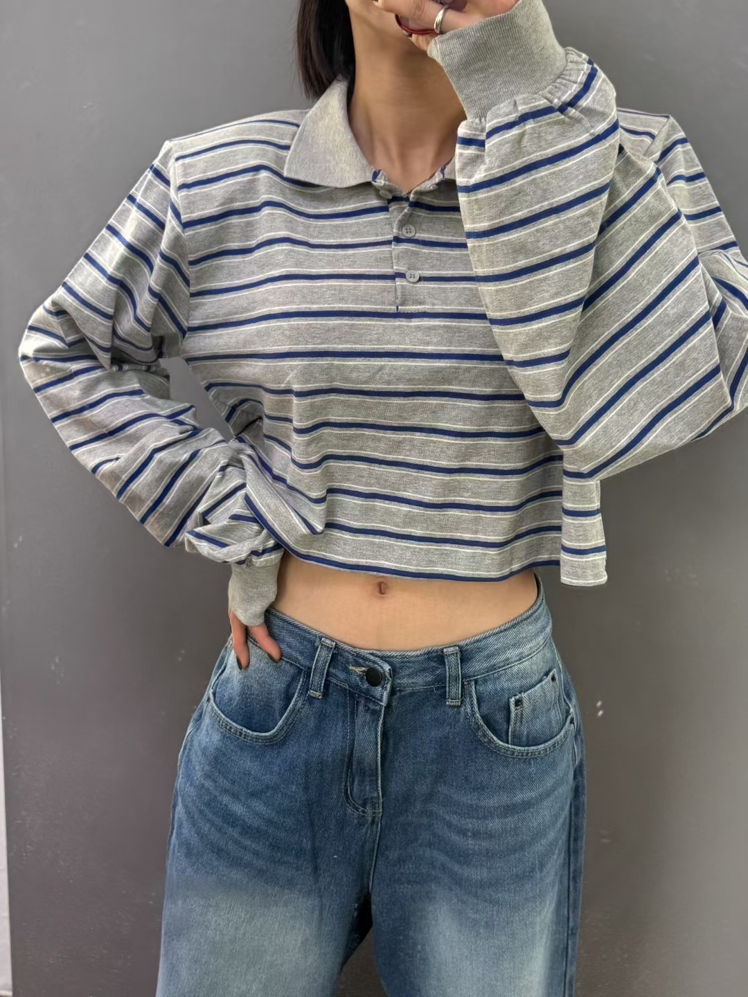 FAVOR韓國直郵㊣女裝新品推薦真品25秋冬休閑時尚熱賣長袖T恤ARRICCHISI長袖T恤