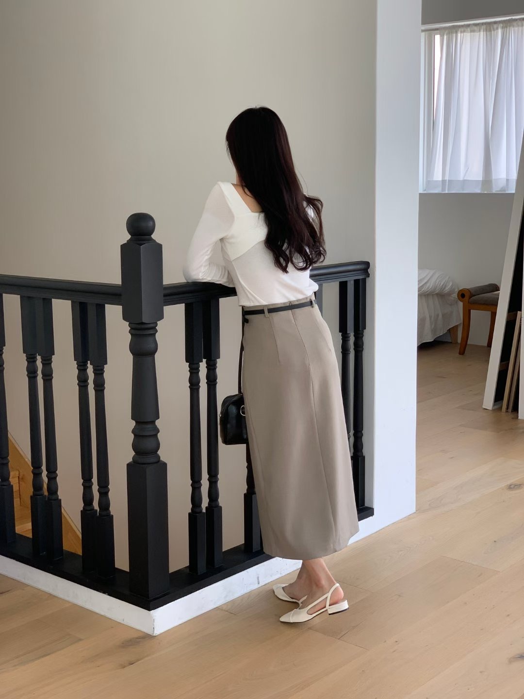 SRAP東大門㊣實拍女裝新款休閑熱賣推薦真品時尚人氣25秋冬長裙SRAP長裙