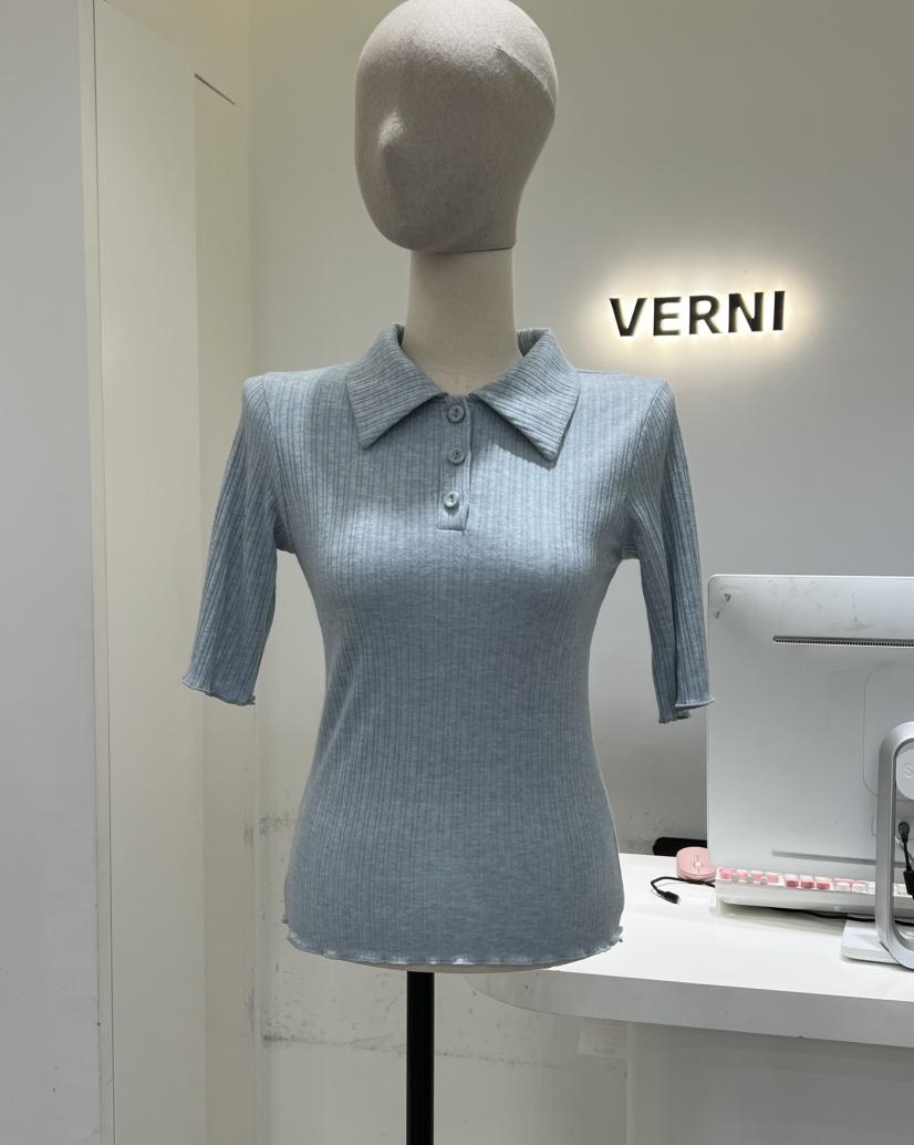 VERNI東大門㊣實拍女裝新款人氣25秋冬推薦真品時尚熱賣T恤VERNIT恤圖色1