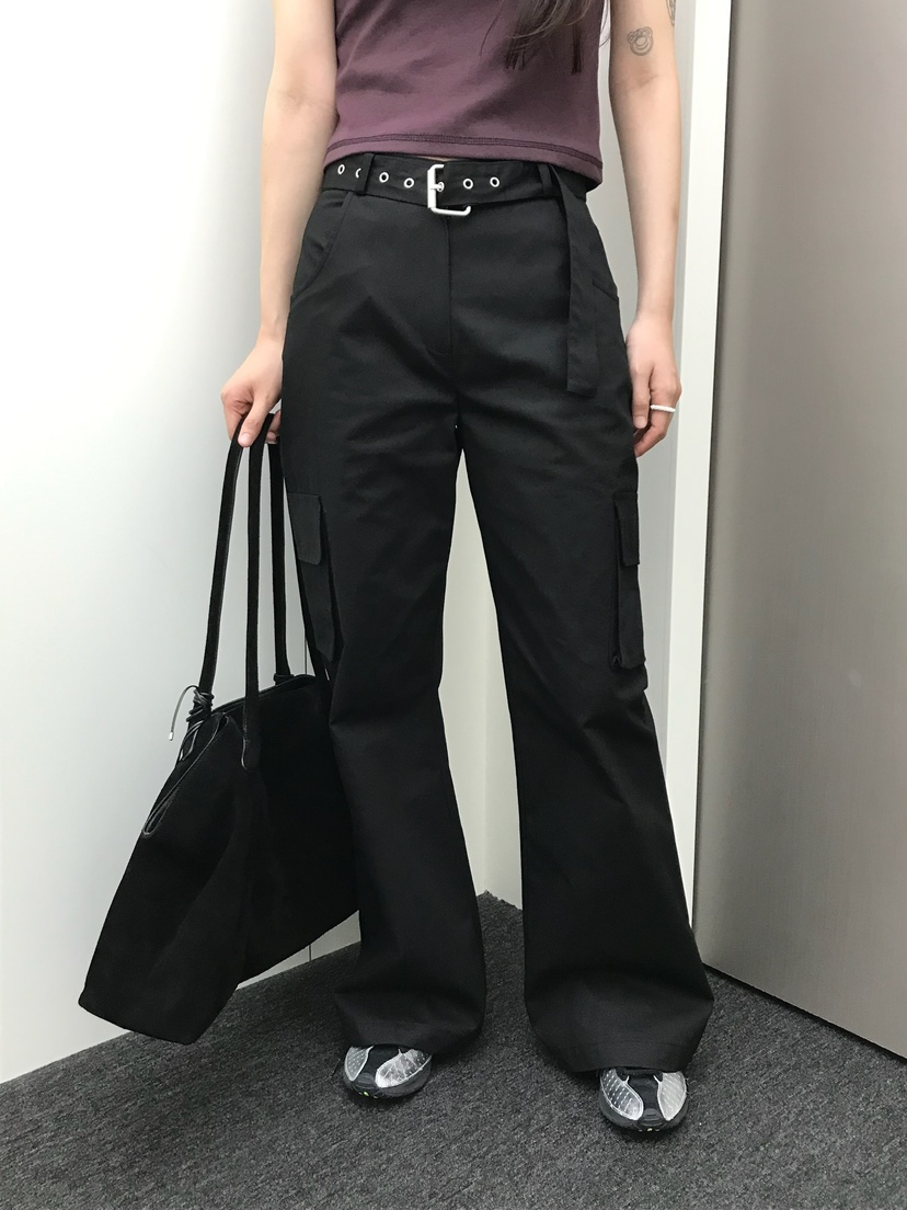 ESCHER東大門㊣直郵女裝新款25秋冬時尚真品推薦休閑褲含腰帶ESCHER休閑褲