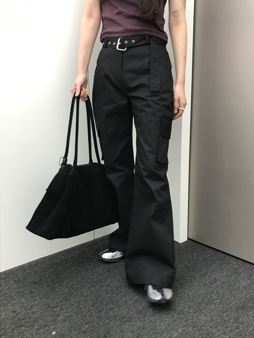 ESCHER東大門㊣直郵女裝新款25秋冬時尚真品推薦休閑褲含腰帶ESCHER休閑褲