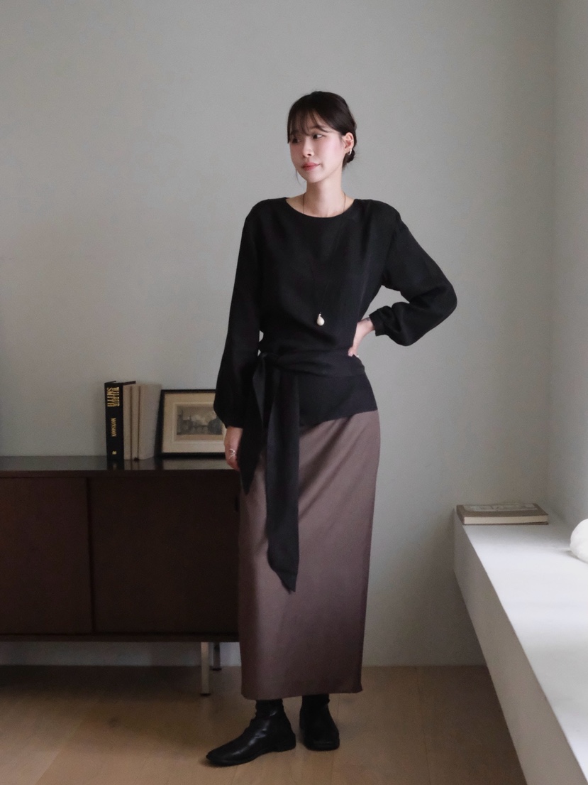 ALATE韓國代購㊣女裝新品推薦職業真品時尚熱賣長裙羊毛長款LEGACY長裙