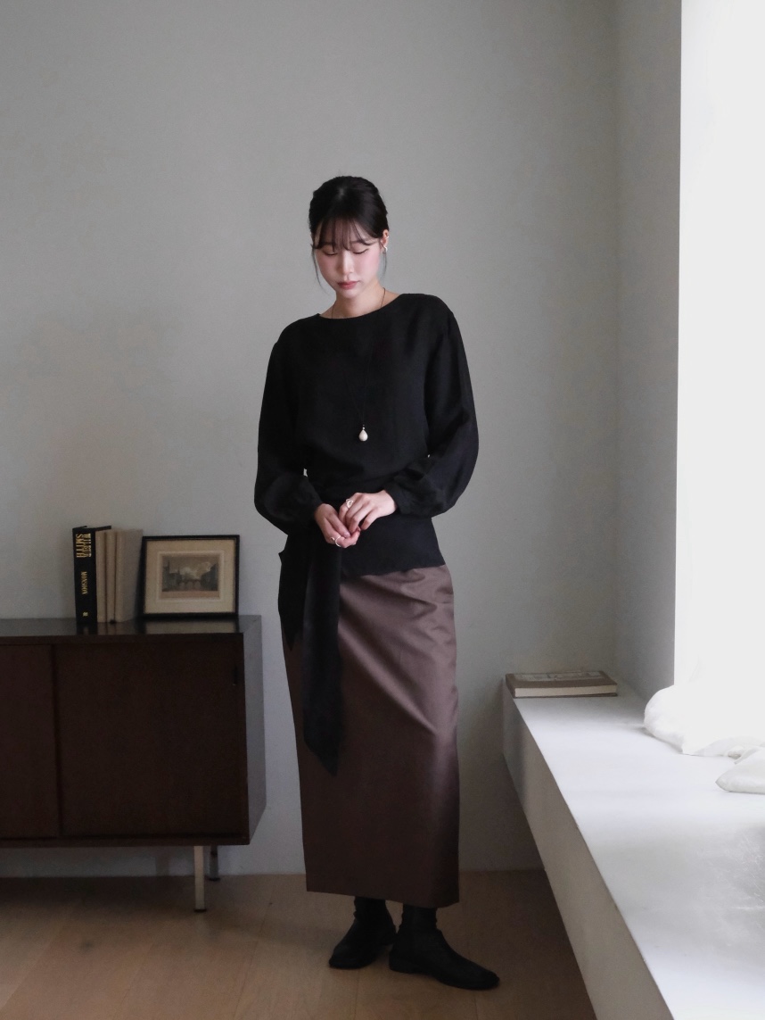 ALATE韓國代購㊣女裝新品推薦職業真品時尚熱賣長裙羊毛長款LEGACY長裙
