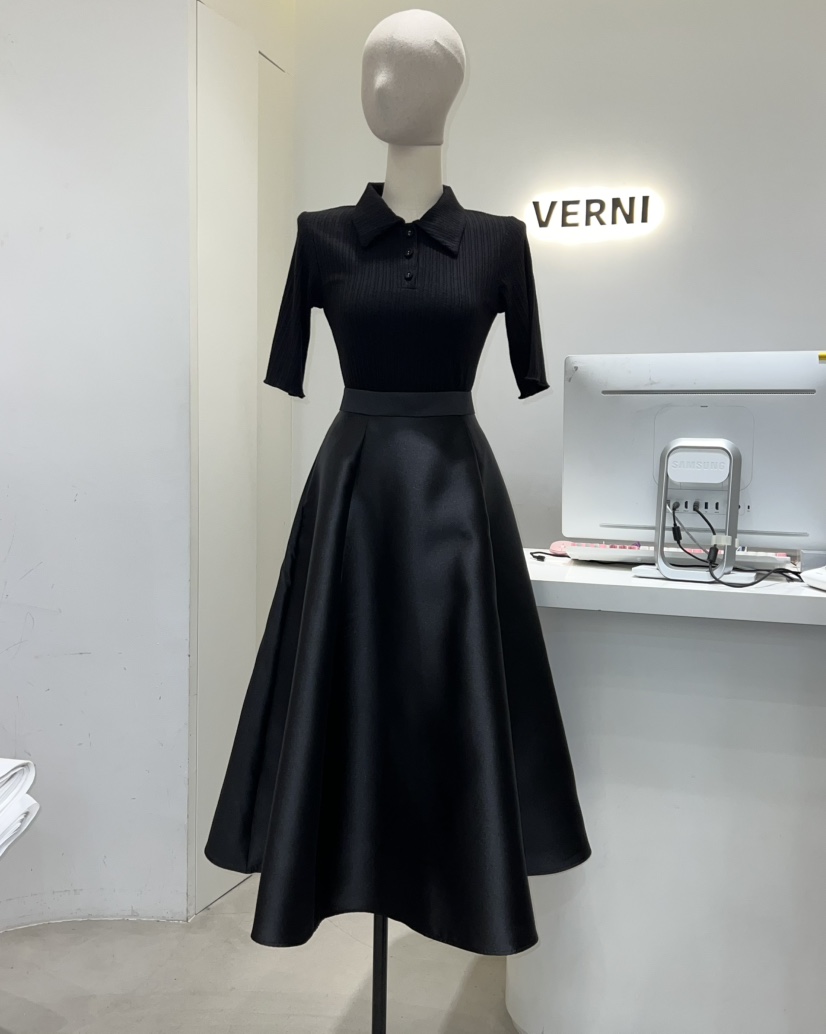 VERNI韓國代購㊣女裝新品真品休閑熱賣人氣職業25秋冬推薦長裙VERNI長裙圖色1