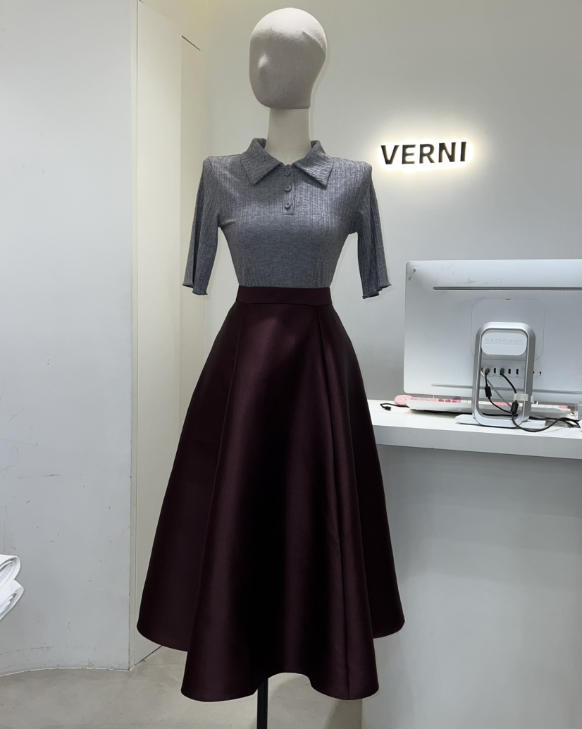 VERNI韓國代購㊣女裝新品真品休閑熱賣人氣職業25秋冬推薦長裙VERNI長裙圖色3