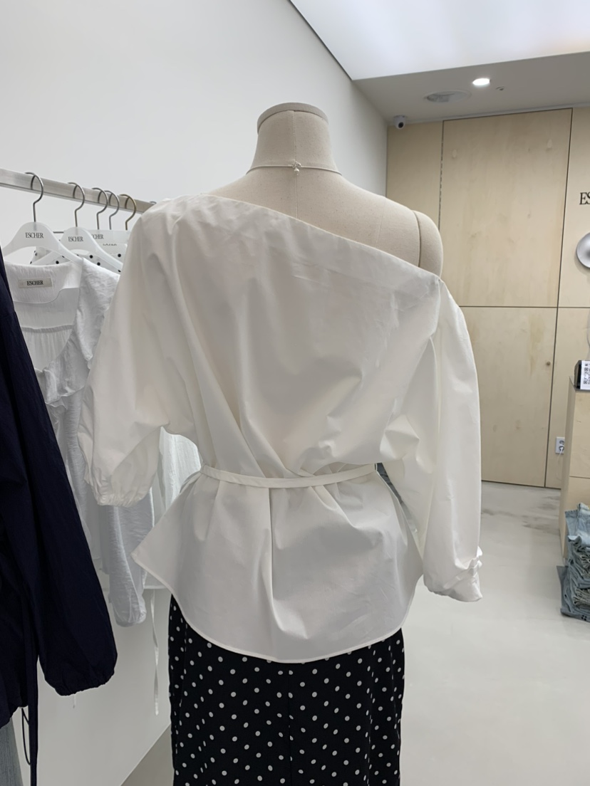 ESCHER東大門㊣代購女士新品職業推薦真品襯衫蕾絲衫含腰繩ESCHER襯衫/蕾絲衫