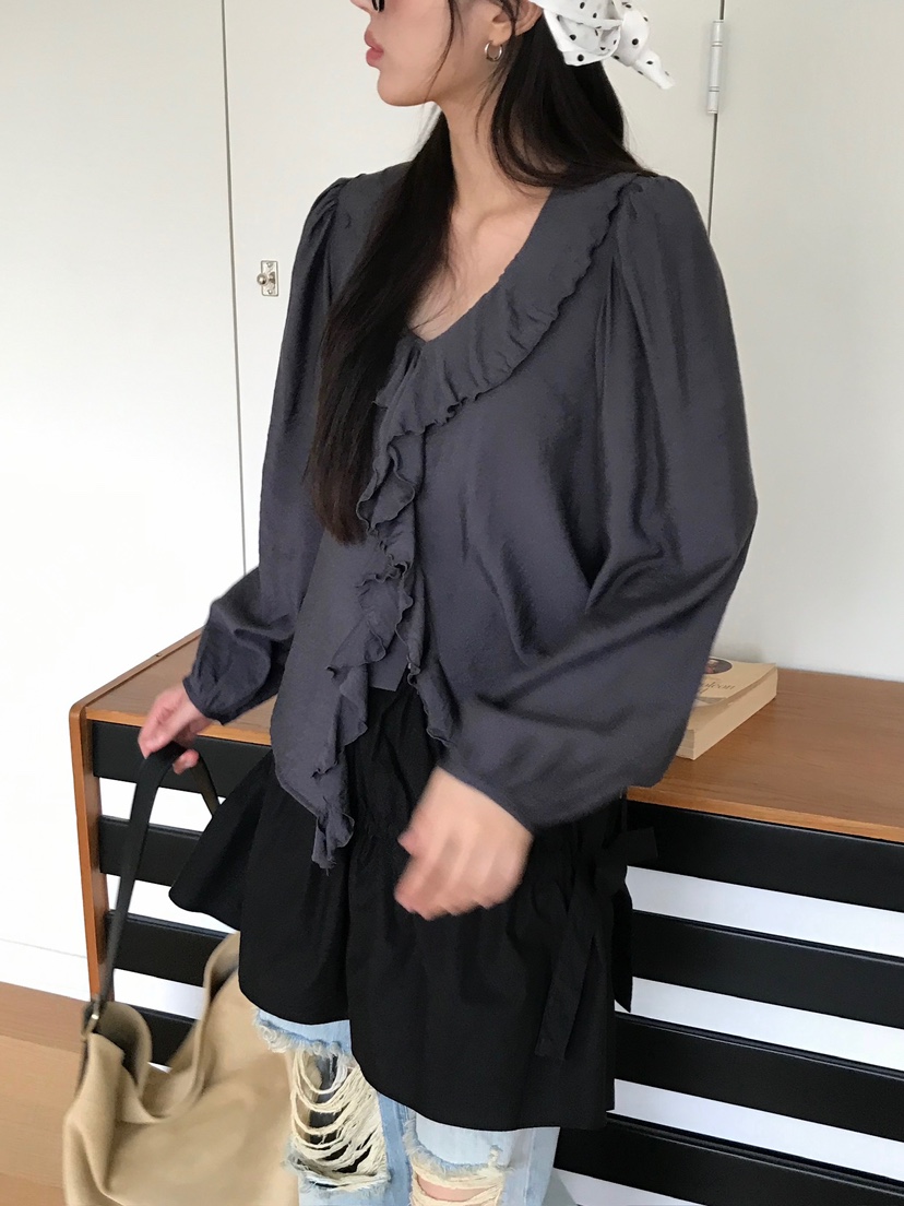 ESCHER東大門㊣代購女裝新款時尚25秋冬襯衫蕾絲衫不含腰帶ESCHER襯衫/蕾絲衫