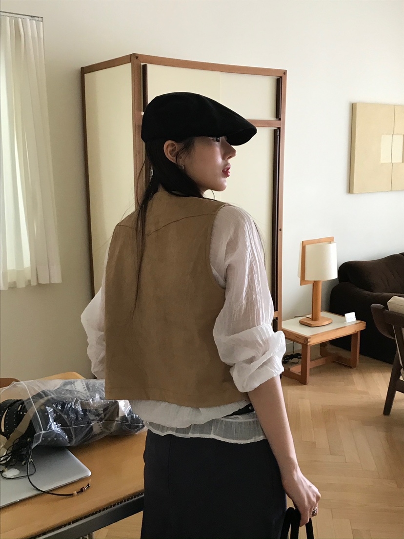 ESCHER韓國代購㊣女士新款時尚推薦真品人氣25秋冬休閑馬甲ESCHER馬甲