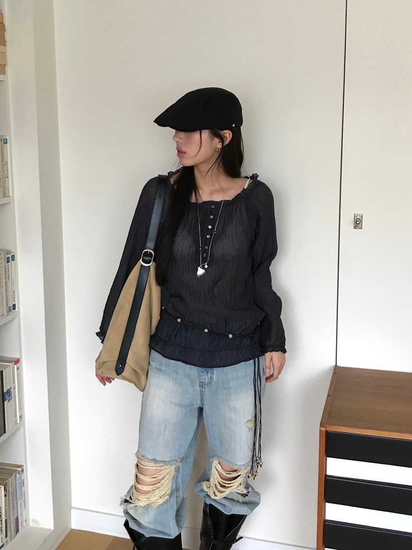 ESCHER東大門㊣代購女裝新款推薦休閑真品襯衫蕾絲衫不含腰帶ESCHER襯衫/蕾絲衫
