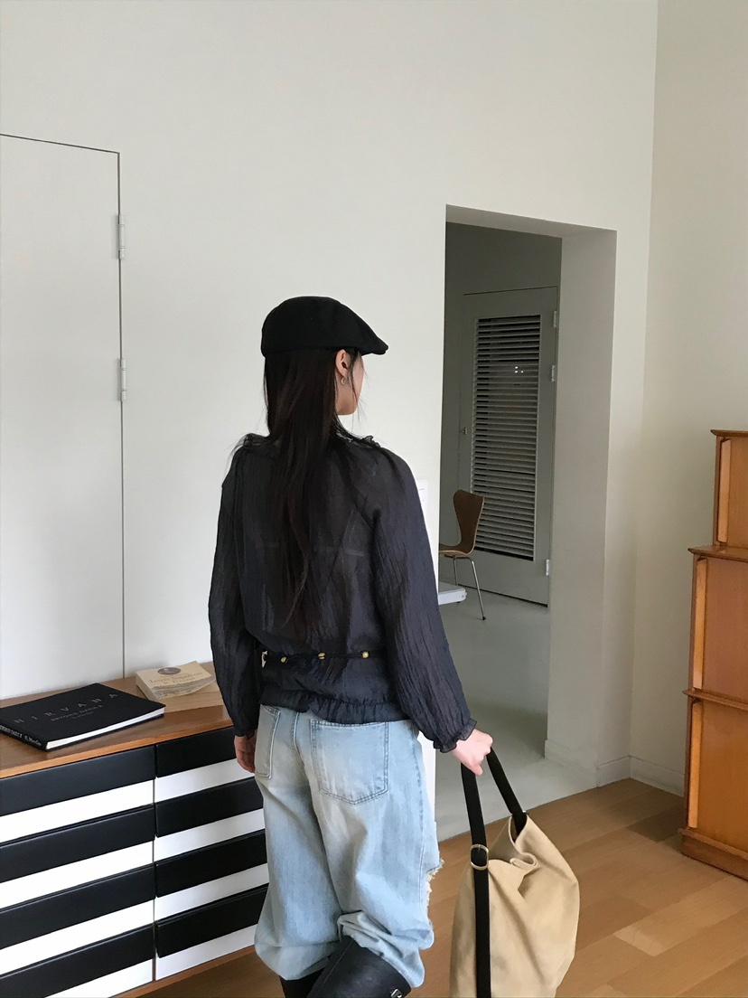 ESCHER東大門㊣代購女裝新款推薦休閑真品襯衫蕾絲衫不含腰帶ESCHER襯衫/蕾絲衫