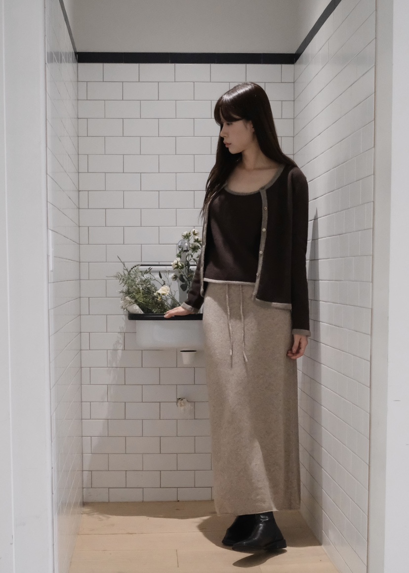 ALATE韓國直郵㊣女裝新品人氣真品熱賣針織衫不含內搭羊絨開衫LEGACY針織衫