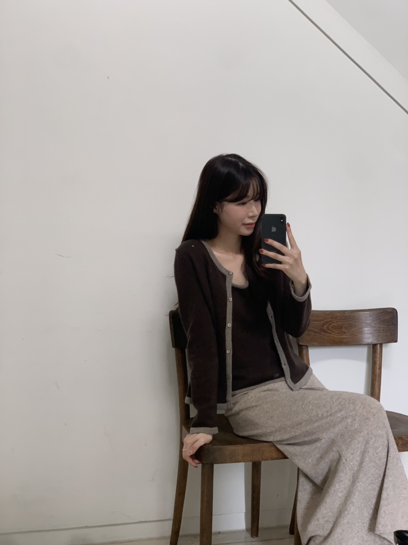 ALATE韓國直郵㊣女裝新品人氣真品熱賣針織衫不含內搭羊絨開衫LEGACY針織衫